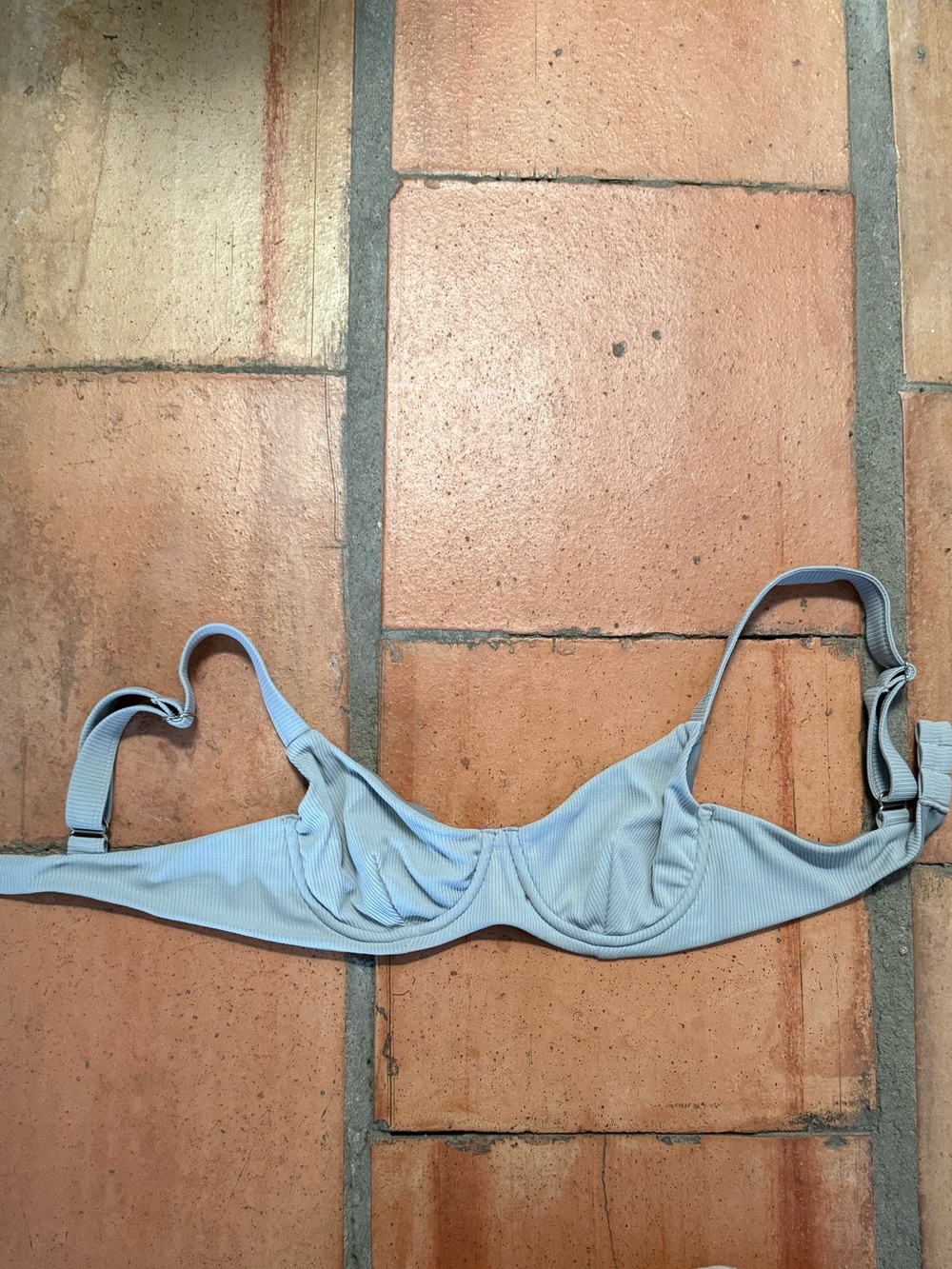 Gray morning dip swim top